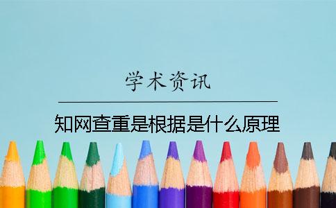 知网查重是根据是什么原理