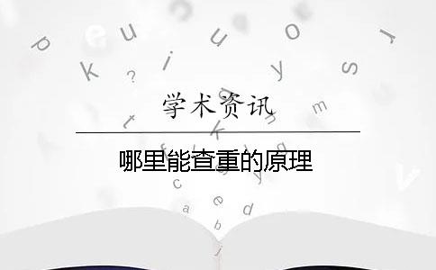 哪里能查重的原理