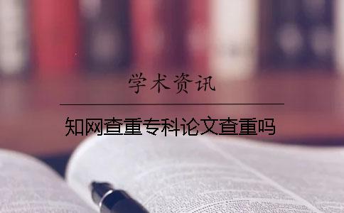 知网查重专科论文查重吗