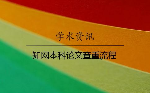 知网本科论文查重流程