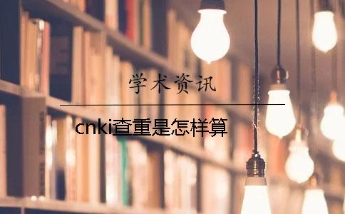 cnki查重是怎样算