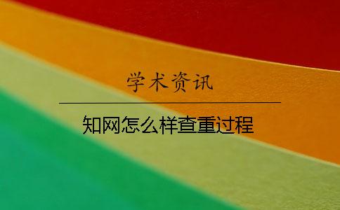 知网怎么样查重过程