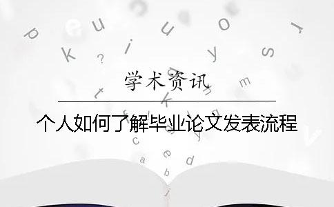 个人如何了解毕业论文发表流程？