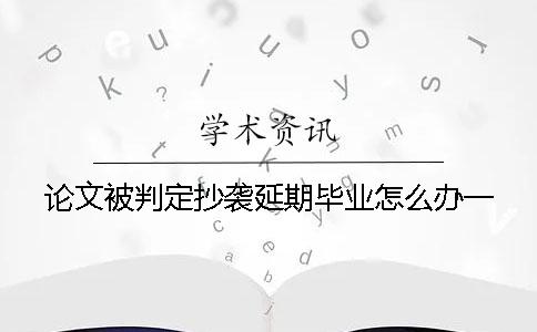 论文被判定抄袭？延期毕业？怎么办？一
