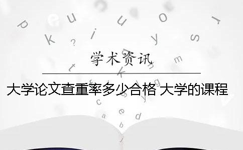 大学论文查重率多少合格 大学的课程论文一般用什么软件查重